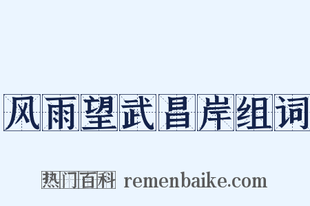 风雨望武昌岸组词是什么意思的图片